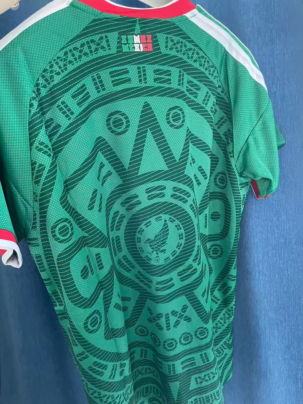 adidas Mexico Green Soccer Jersey with Red & White Accents - Picture 7 of 8